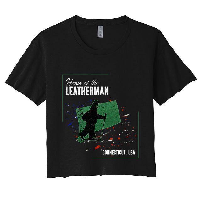 Supernatural Connecticut Cryptid Home Of The Leatherman Women's Crop Top Tee