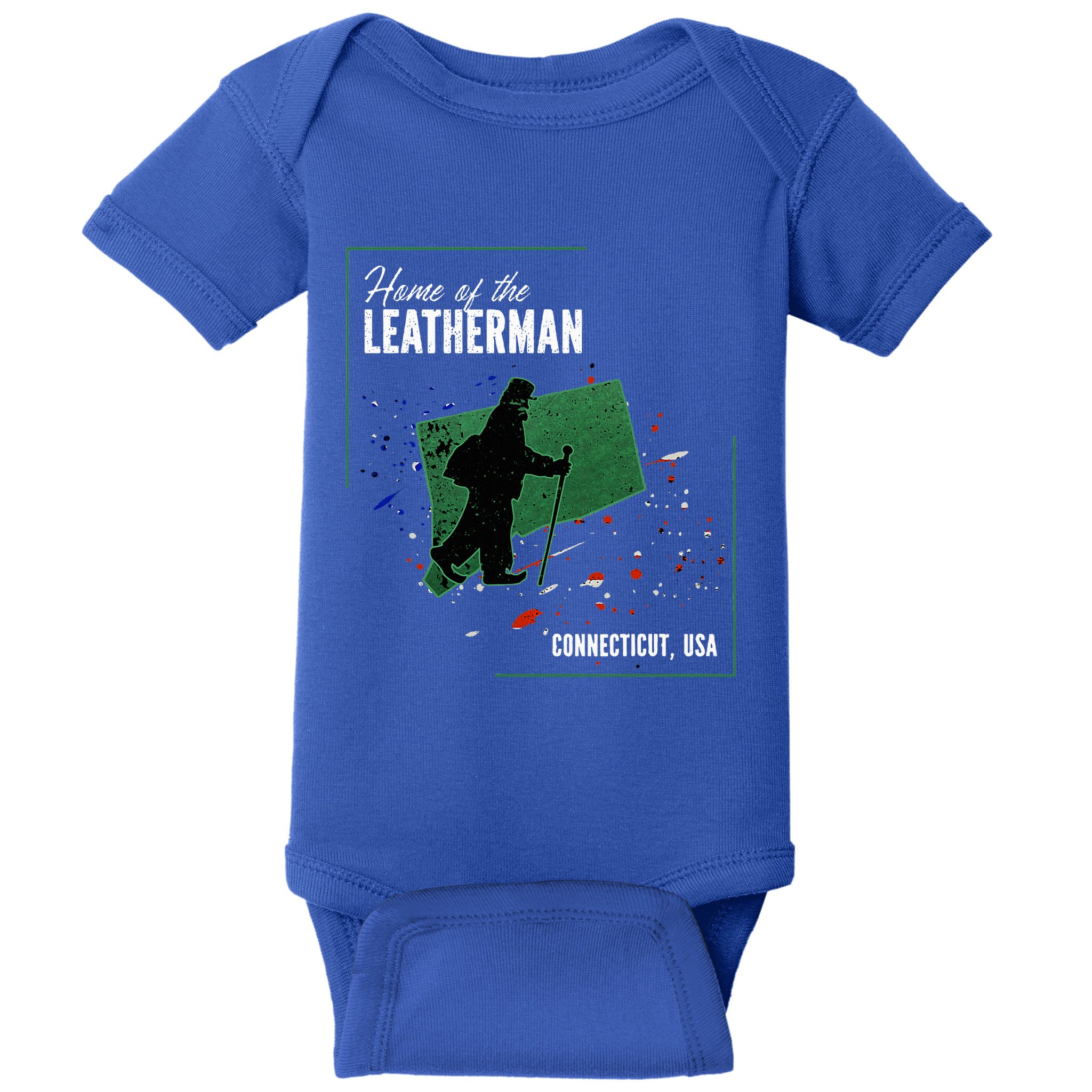Supernatural Connecticut Cryptid Home Of The Leatherman Baby Bodysuit