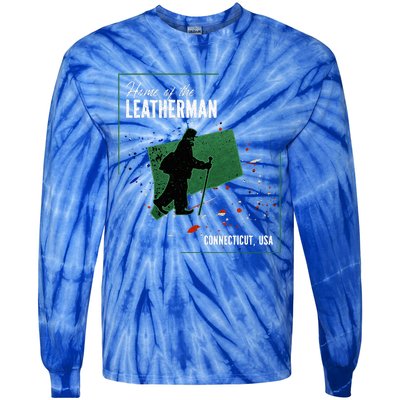 Supernatural Connecticut Cryptid Home Of The Leatherman Tie-Dye Long Sleeve Shirt