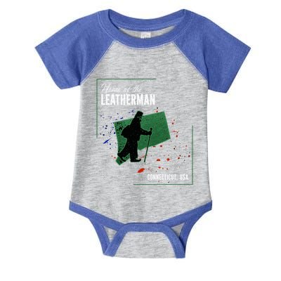 Supernatural Connecticut Cryptid Home Of The Leatherman Infant Baby Jersey Bodysuit