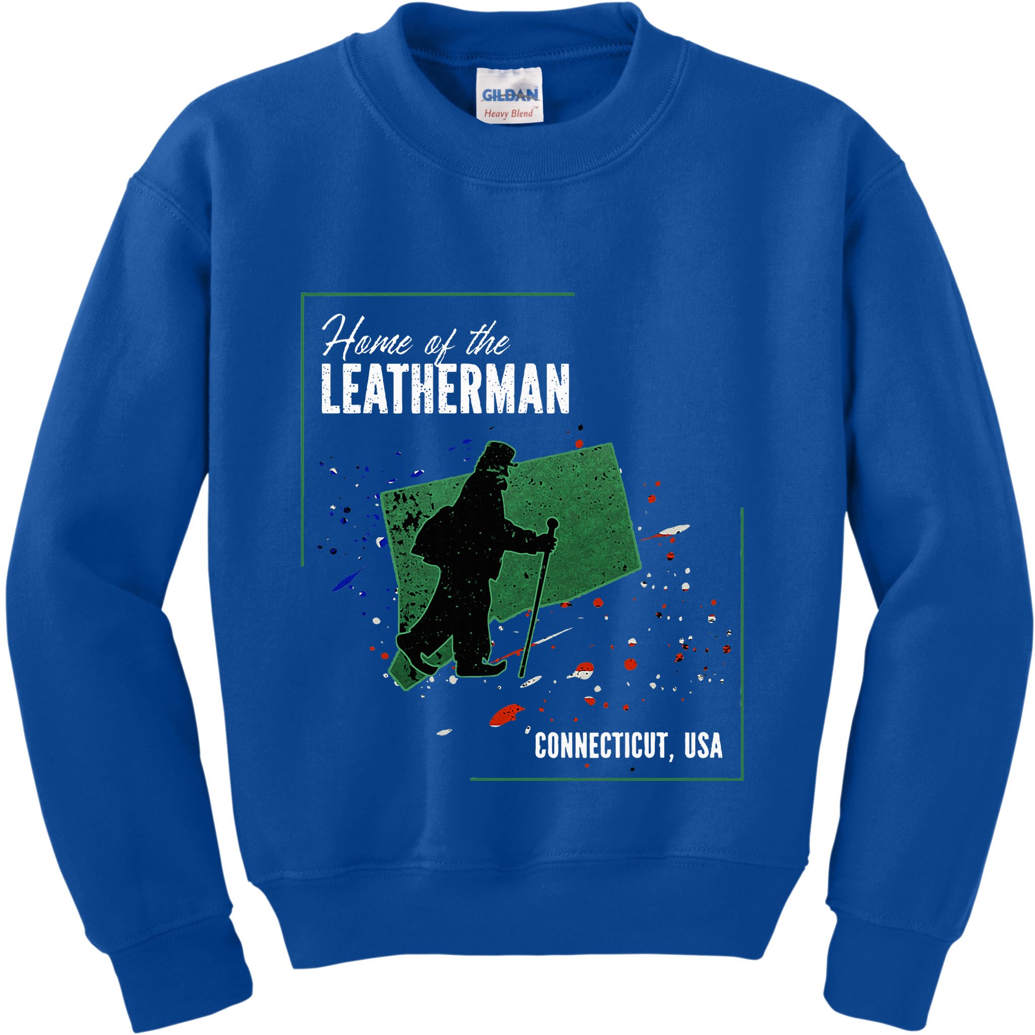 Supernatural Connecticut Cryptid Home Of The Leatherman Kids Sweatshirt