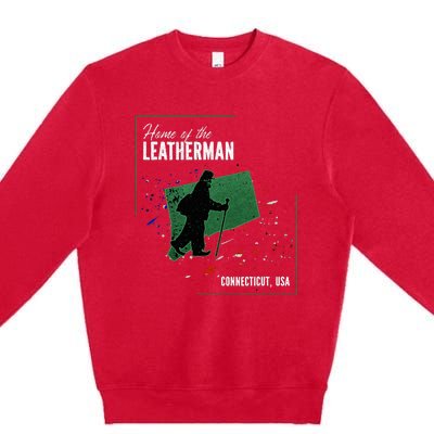 Supernatural Connecticut Cryptid Home Of The Leatherman Premium Crewneck Sweatshirt