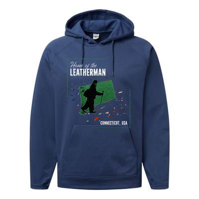 Supernatural Connecticut Cryptid Home Of The Leatherman Performance Fleece Hoodie