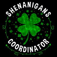 Shenanigans Coordinator Clover St Patricks Day Button