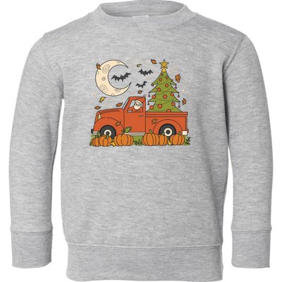 Santa Claus Christmas Holiday Truck Toddler Sweatshirt