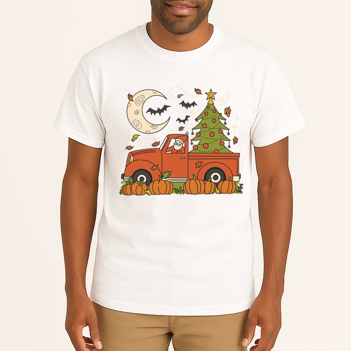 Santa Claus Christmas Holiday Truck Tall T-Shirt