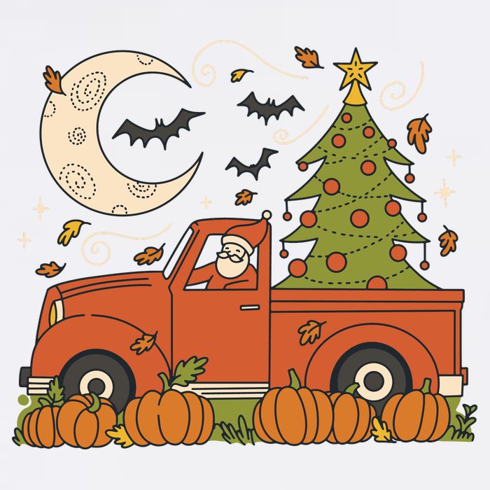Santa Claus Christmas Holiday Truck Tall T-Shirt