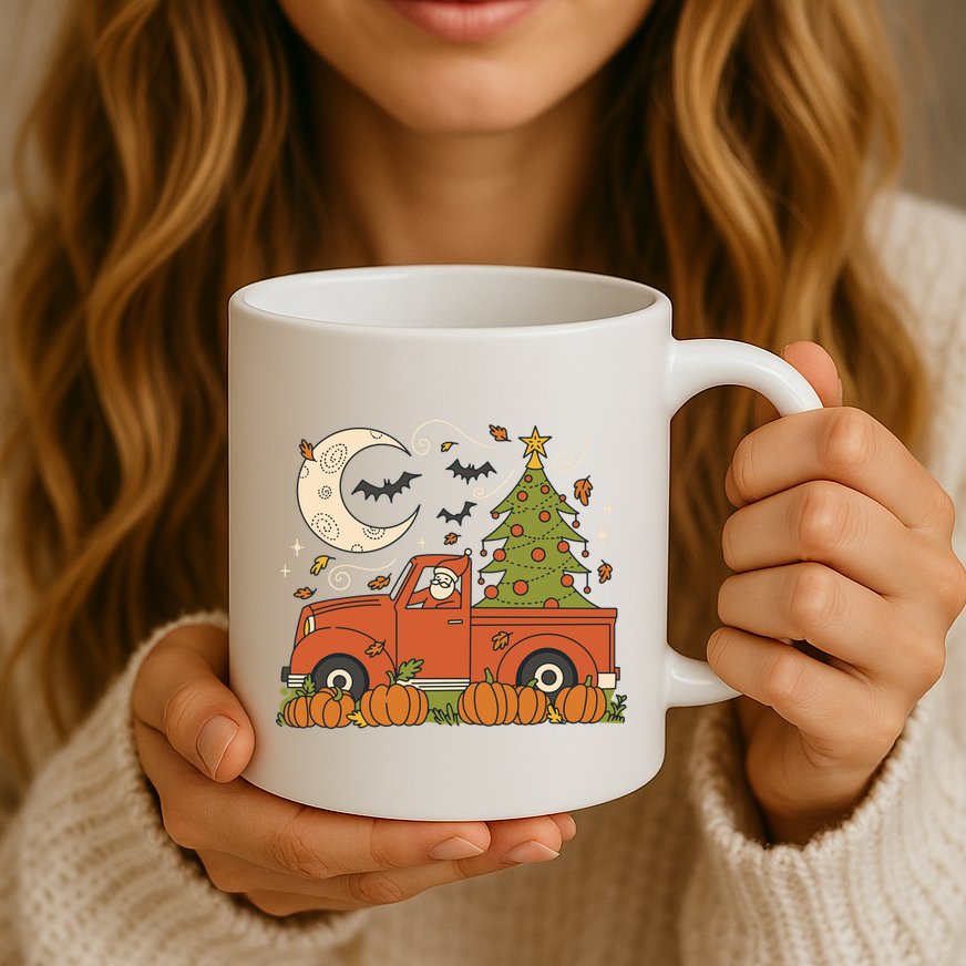 Santa Claus Christmas Holiday Truck Mug