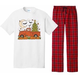 Santa Claus Christmas Holiday Truck Pajama Set