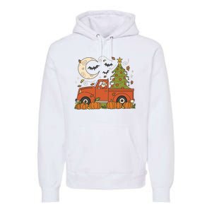 Santa Claus Christmas Holiday Truck Premium Hoodie