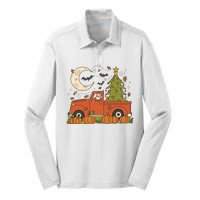 Santa Claus Christmas Holiday Truck Silk Touch Performance Long Sleeve Polo