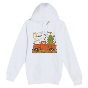 Santa Claus Christmas Holiday Truck Premium Pullover Hoodie