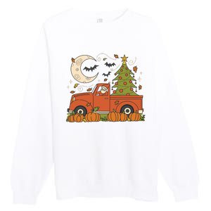 Santa Claus Christmas Holiday Truck Premium Crewneck Sweatshirt