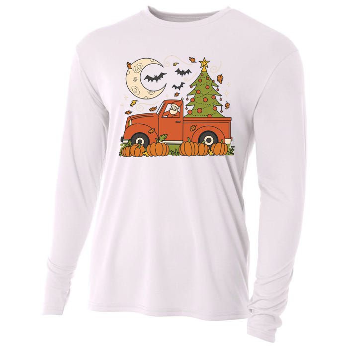 Santa Claus Christmas Holiday Truck Cooling Performance Long Sleeve Crew