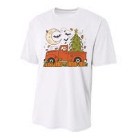 Santa Claus Christmas Holiday Truck Performance Sprint T-Shirt