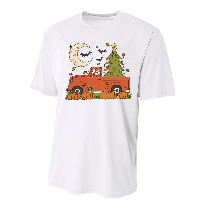 Santa Claus Christmas Holiday Truck Performance Sprint T-Shirt