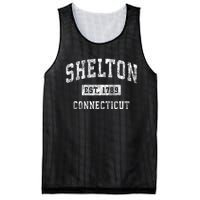 Shelton Connecticut Ct Vintage Established Sports Mesh Reversible Basketball Jersey Tank