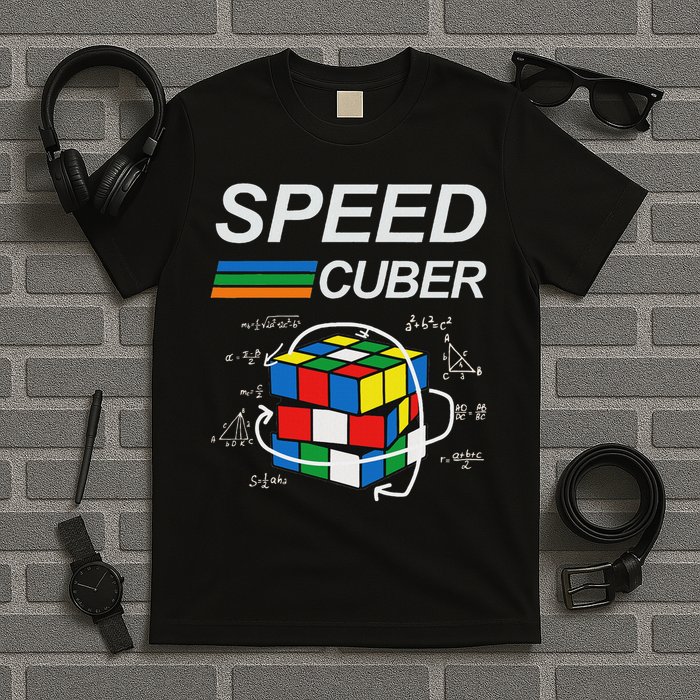 Speed Cuber Competitive Puzzle Funny Speedcubing Players T-Shirt