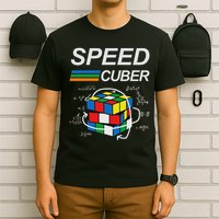 Speed Cuber Competitive Puzzle Funny Speedcubing Players T-Shirt