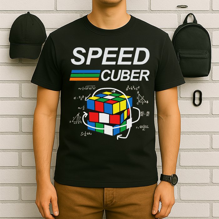 Speed Cuber Competitive Puzzle Funny Speedcubing Players T-Shirt
