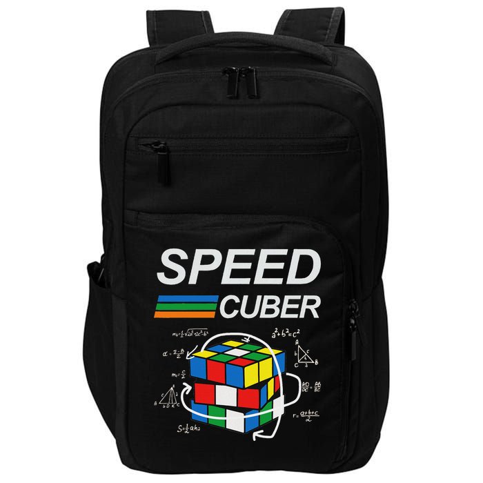 Speed Cuber Competitive Puzzle Funny Speedcubing Players Impact Tech Backpack