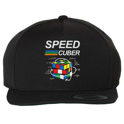 Speed Cuber Competitive Puzzle Funny Speedcubing Players Wool Snapback Cap