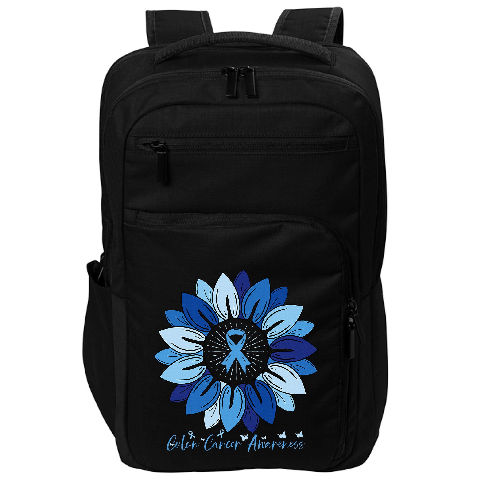Sunflower Colon Cancer Awareness Month Impact Tech Backpack