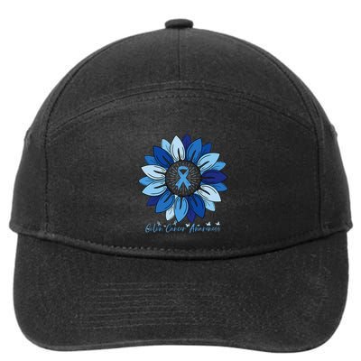 Sunflower Colon Cancer Awareness Month 7-Panel Snapback Hat