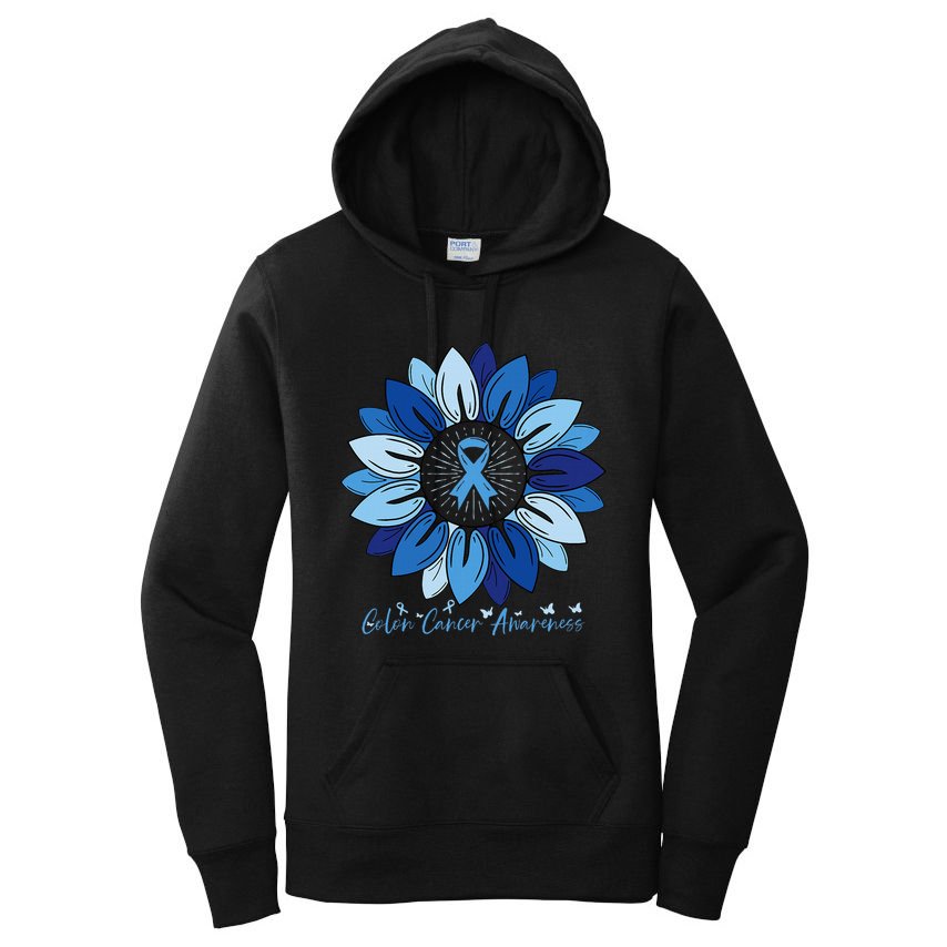 Sunflower Colon Cancer Awareness Month Women's Pullover Hoodie