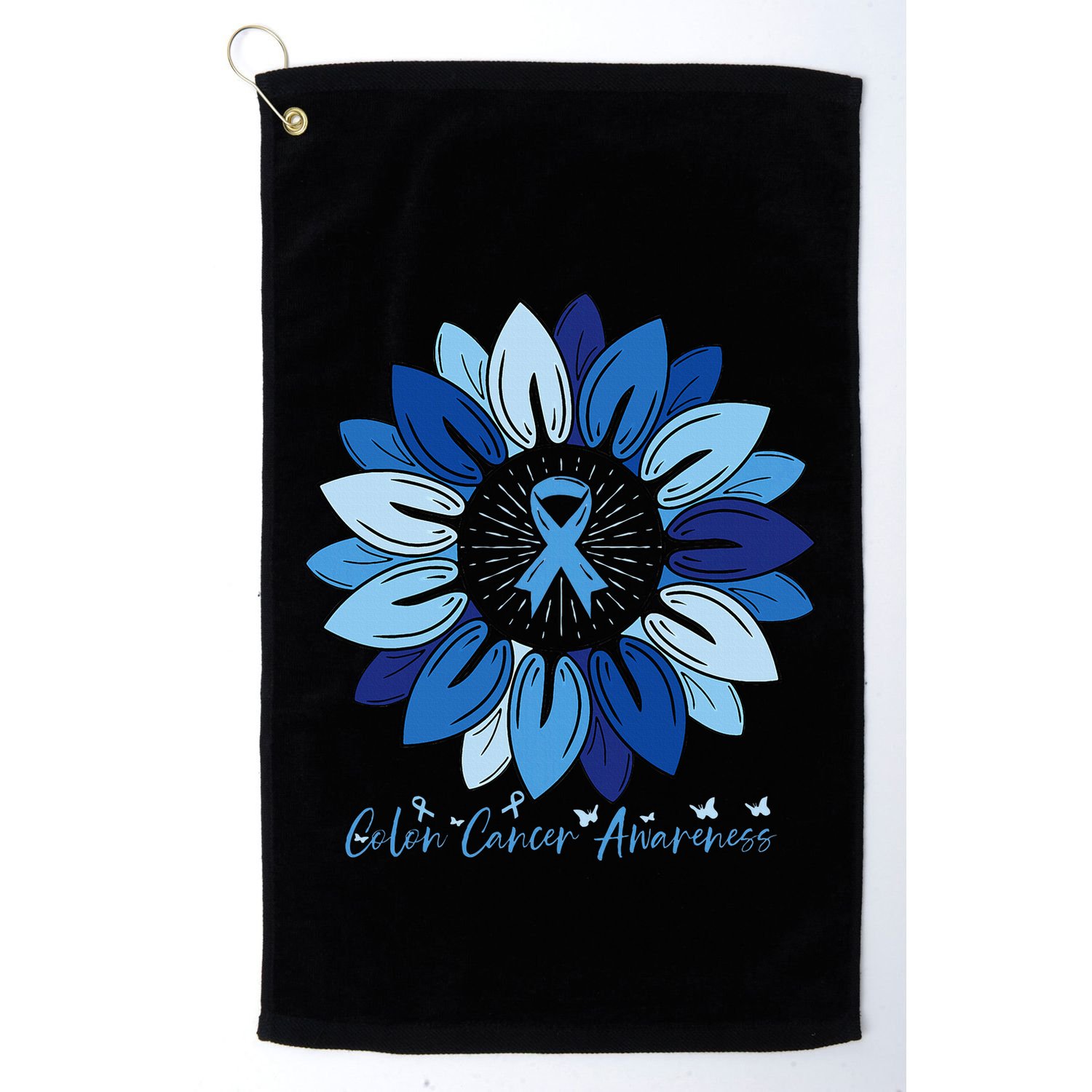 Sunflower Colon Cancer Awareness Month Golf Towel