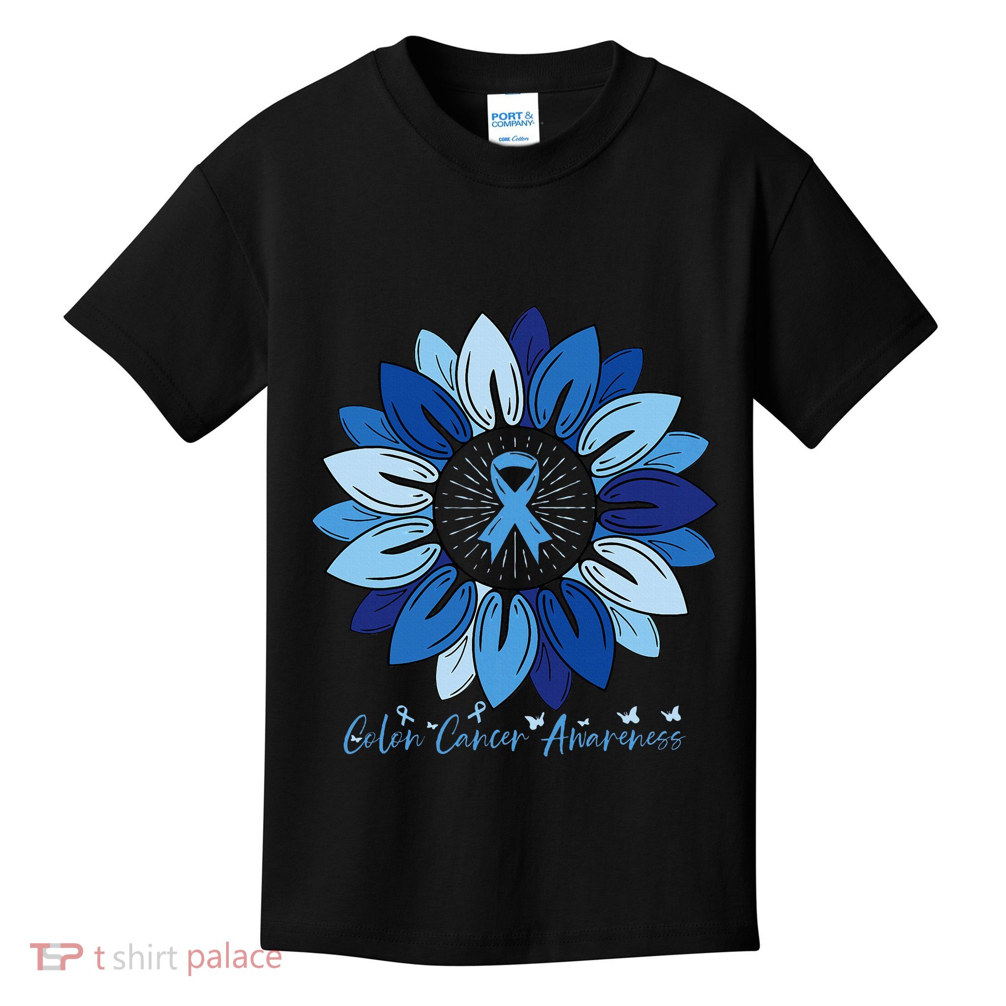 Sunflower Colon Cancer Awareness Month Kids T-Shirt