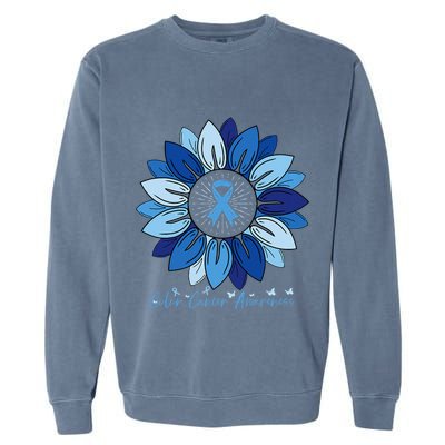 Sunflower Colon Cancer Awareness Month Garment-Dyed Sweatshirt