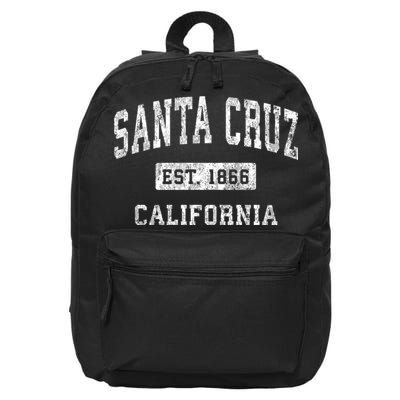 Santa Cruz California Ca Vintage Established Sports Design 16 in Basic Backpack