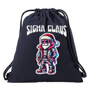 Sigma Claus Cool Santa Funny Christmas Rizz Rizzler Meme Drawstring Bag