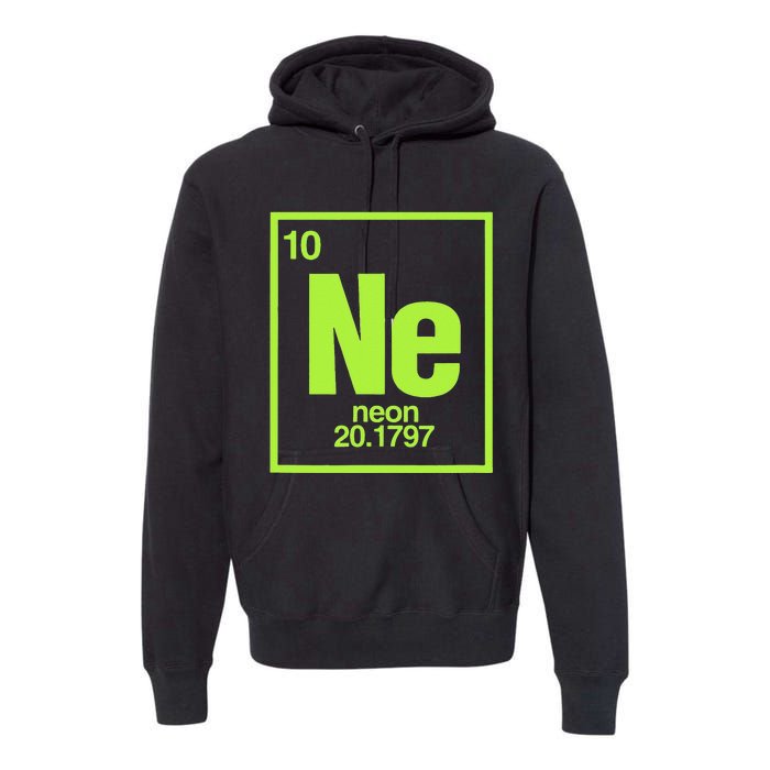 Science Chemistry Chemical Elements Ne Neon Premium Hoodie