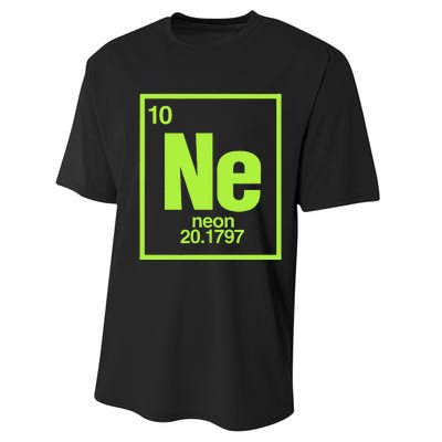 Science Chemistry Chemical Elements Ne Neon Performance Sprint T-Shirt