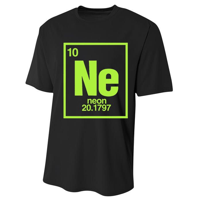 Science Chemistry Chemical Elements Ne Neon Performance Sprint T-Shirt