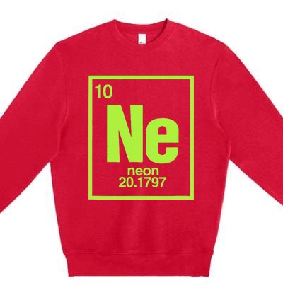 Science Chemistry Chemical Elements Ne Neon Premium Crewneck Sweatshirt