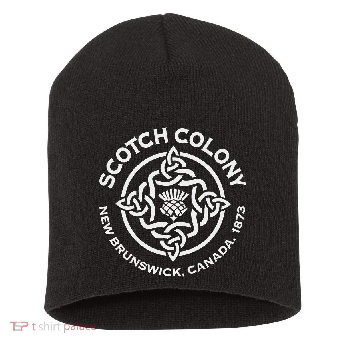 Scotch Colony Celtic Knot Short Acrylic Beanie
