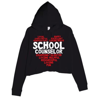 School Counselor Counsling Guidance Counselor Crop Fleece Hoodie