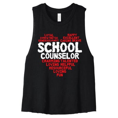 School Counselor Counsling Guidance Counselor Women's Racerback Cropped Tank