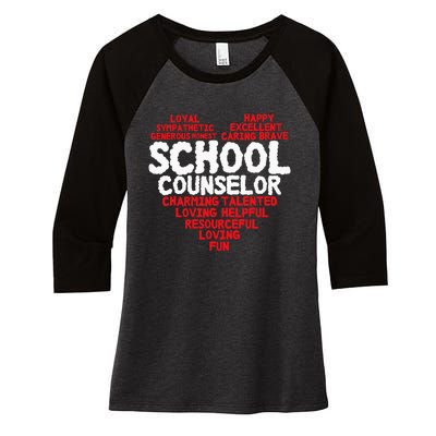 School Counselor Counsling Guidance Counselor Women's Tri-Blend 3/4-Sleeve Raglan Shirt