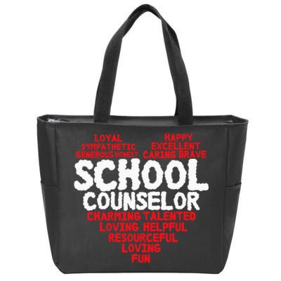 School Counselor Counsling Guidance Counselor Zip Tote Bag