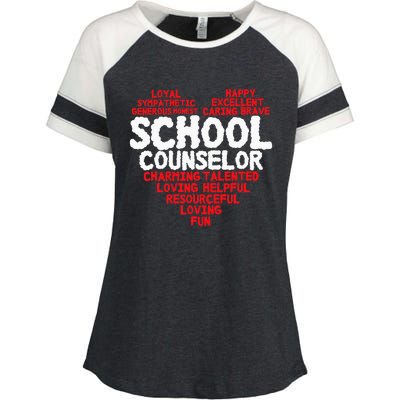 School Counselor Counsling Guidance Counselor Enza Ladies Jersey Colorblock Tee