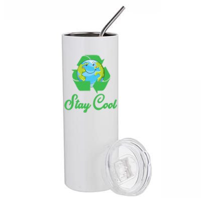 Stay Cool Club Recycle Symbol Green Earth Meaningful Gift Stainless Steel Tumbler