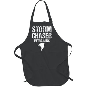 Storm Chaser Chasing Weather Hurricane Tornado Twister Gift Full-Length Apron With Pockets