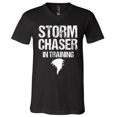 Storm Chaser Chasing Weather Hurricane Tornado Twister Gift V-Neck T-Shirt