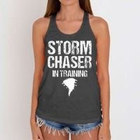 Storm Chaser Chasing Weather Hurricane Tornado Twister Gift Women's Knotted Racerback Tank