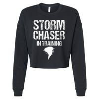 Storm Chaser Chasing Weather Hurricane Tornado Twister Gift Cropped Pullover Crew