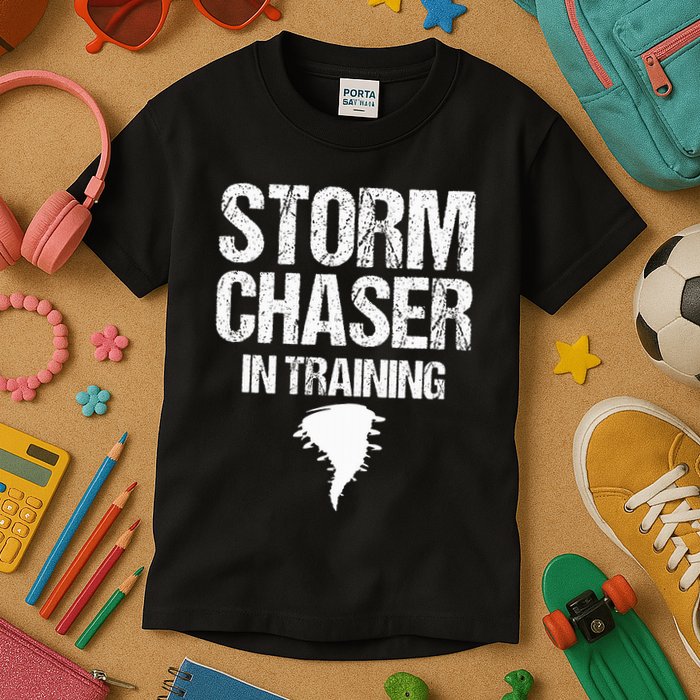 Storm Chaser Chasing Weather Hurricane Tornado Twister Gift Kids T-Shirt